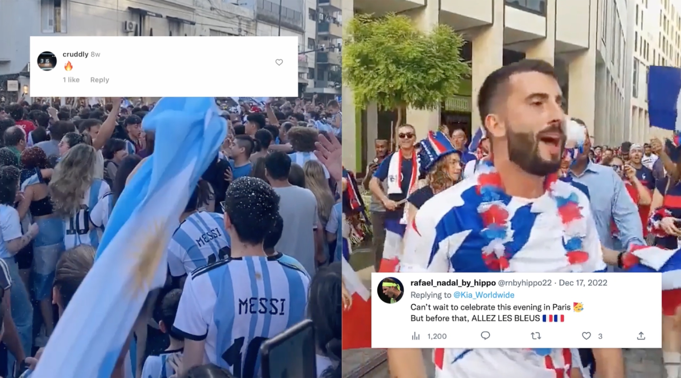 Football fans celebrating around the world in Kia's Inspire Together campaign